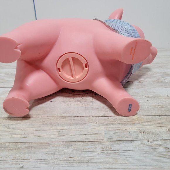 Schylling Rubber Piggy Bank with‎ blue white bandana and plug - Picture 11 of 16